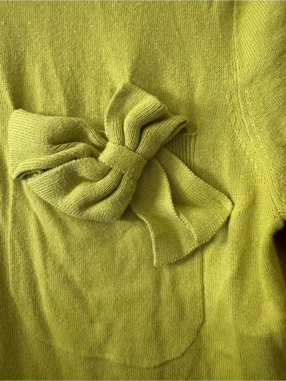 Kate Spade Light Green Short-Sleeve Knit Shirt with Pocket Bow M - Picture 5 of 9